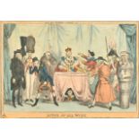 William Heath (1794-1840) British. "Actor of All Work", Hand coloured Etching, published by Thomas