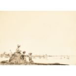 Eileen Alice Soper (1905-1990) British. "A Bracing Morning (1925)", Drypoint, Signed in pencil,