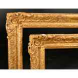 18th Century English School. A Pair of Fine Carved Giltwood Frames, with swept Corners, rebate 35.5"