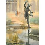 Trevor Chamberlain (1933- ) British. "Mercury, Syon House", Watercolour, Signed, and inscribed on