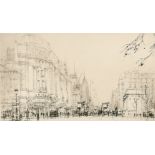 William Walcot (1874-1943) British. "Oxford Street", Etching, Signed in pencil, and inscribed verso,