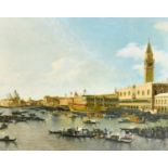 Manner of Giovanni Antonio Canal 'Canaletto' (20th Century). A Scene on The Grand Canal, Oil on