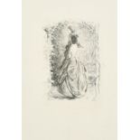 John Everett Millais (1829-1896) British. "Happy Springtime", Etching, Trial proof, Inscribed on a