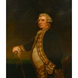 After Joshua Reynolds (1723-1792) British. Portrait of Admiral Augustus Keppel, Oil on canvas, 50" x