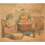 Giles Grinagain (fl.1801-1807) British. "Dreadful Hard Times", Hand coloured etching, Published by