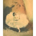 Auguste Brouet (1872-1941) French. "Le Ballet Danseur", Colour etching, aquatint and drypoint,