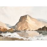 Edward Wesson (1910-1983) British. A Mountainous Landscape, Watercolour, Signed, 12.75" x 17" (32.