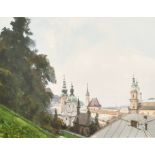 John Newberry (1934- ) British. A Rooftop View of Salzburg, Watercolour, 8.75" x 11.75" (22.2 x 29.