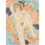 Tom Merrifield (1932-2021) British. Reclining Nude, Pastel, Signed in pencil, 41.5" x 31.25" (105.