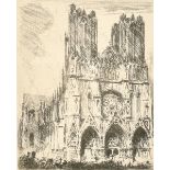 Albert Henry Fullwood (1863-1930) Australian. "Notre Dame, Paris", Etching, Signed in pencil, 4.8" x