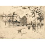Percy Robertson (1869-1934) British. "Holyrood", Etching, Signed in pencil, Unframed 8.25" x 11.