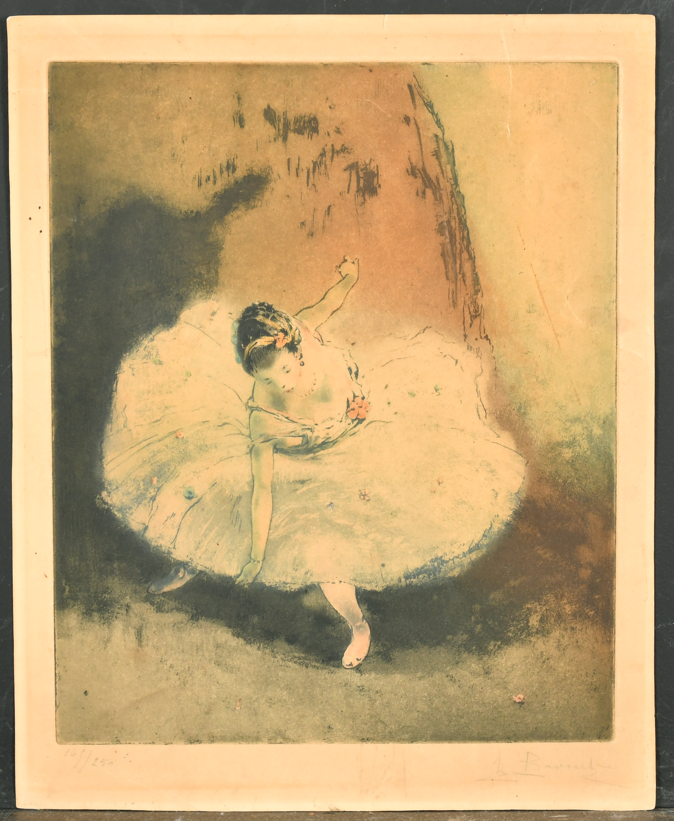 Auguste Brouet (1872-1941) French. "Le Ballet Danseur", Colour etching, aquatint and drypoint, - Image 2 of 5