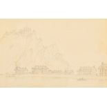 Paul Sandby Munn (1773-1845) British. A Continental River Scene, Pencil and wash, Signed, Mounted, u
