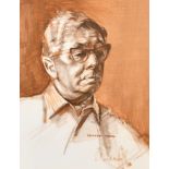 Stephen Ward (1912-1963) British. Study of Anthony Coke, 6th Earl of Leicester, Oil wash sketch on a