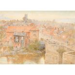 Harry Goodwin (1842-1925) British. "Ludlow", Watercolour and bodycolour, Signed with monogram and da