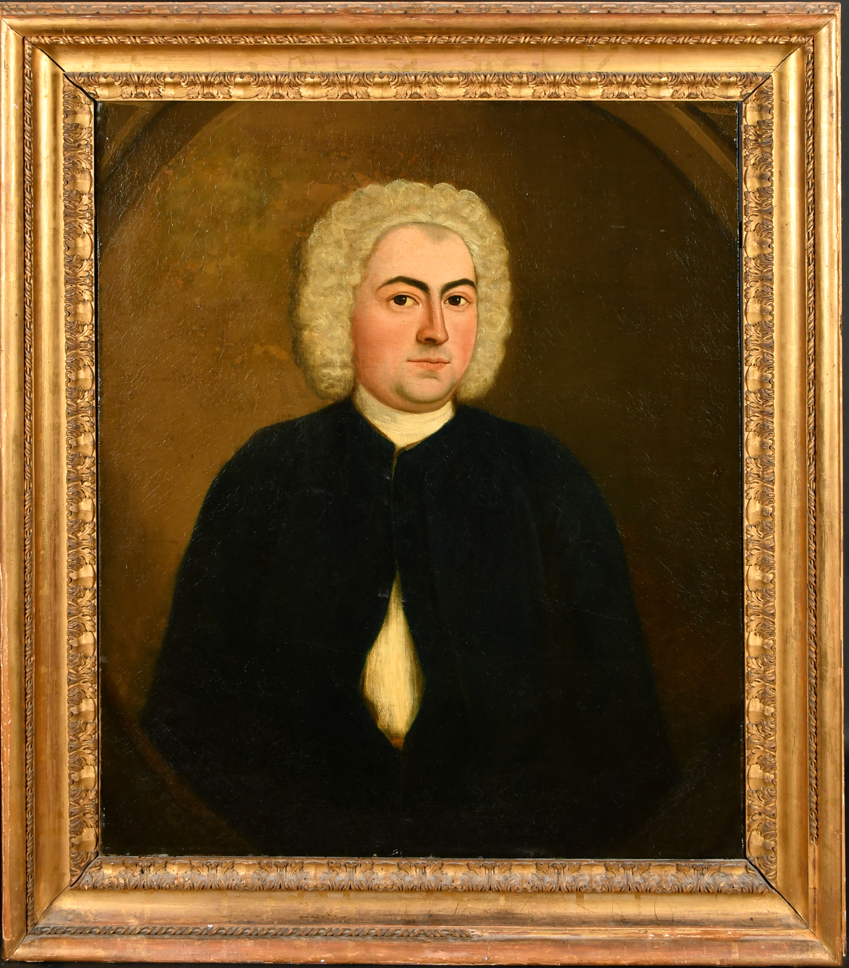 Johannes Gill (18th Century) British. Portrait of Richard Clarke, Oil on canvas, Signed, and inscrib