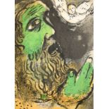 Marc Chagall (1887-1985) Russian/French. "Job Praying", Lithograph (c.1960), 13.5" x 10" (34.2 x 25.