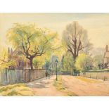 Francis Dodd (1874-1949) British. "Eltham", Watercolour, Signed, inscribed and dated 1930 in pencil,