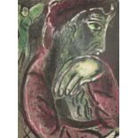 Marc Chagall (1887-1985) Russian/French. "Job in Despair", Lithograph (c.1960), 13.5" x 10" (34.2 x