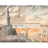 Edward Bawden (1903-1989) British. "Muhammed's Mosque in the Citadel, Cairo", Lithograph, Signed and