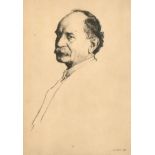 William Strang (1859-1921) British. Portrait of Sir Emery Walker (Engraver, 1851-1933), Drypoint, Si