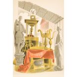Eric Ravilious (1903-1942) British. "Second-Hand Furniture and Effects" from the 'High Street' serie