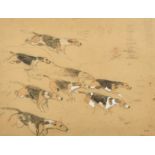 Cecil Aldin (1870-1935) British. Hounds, Chalk, Signed and extensively inscribed, 18.75" x 24.75" (4