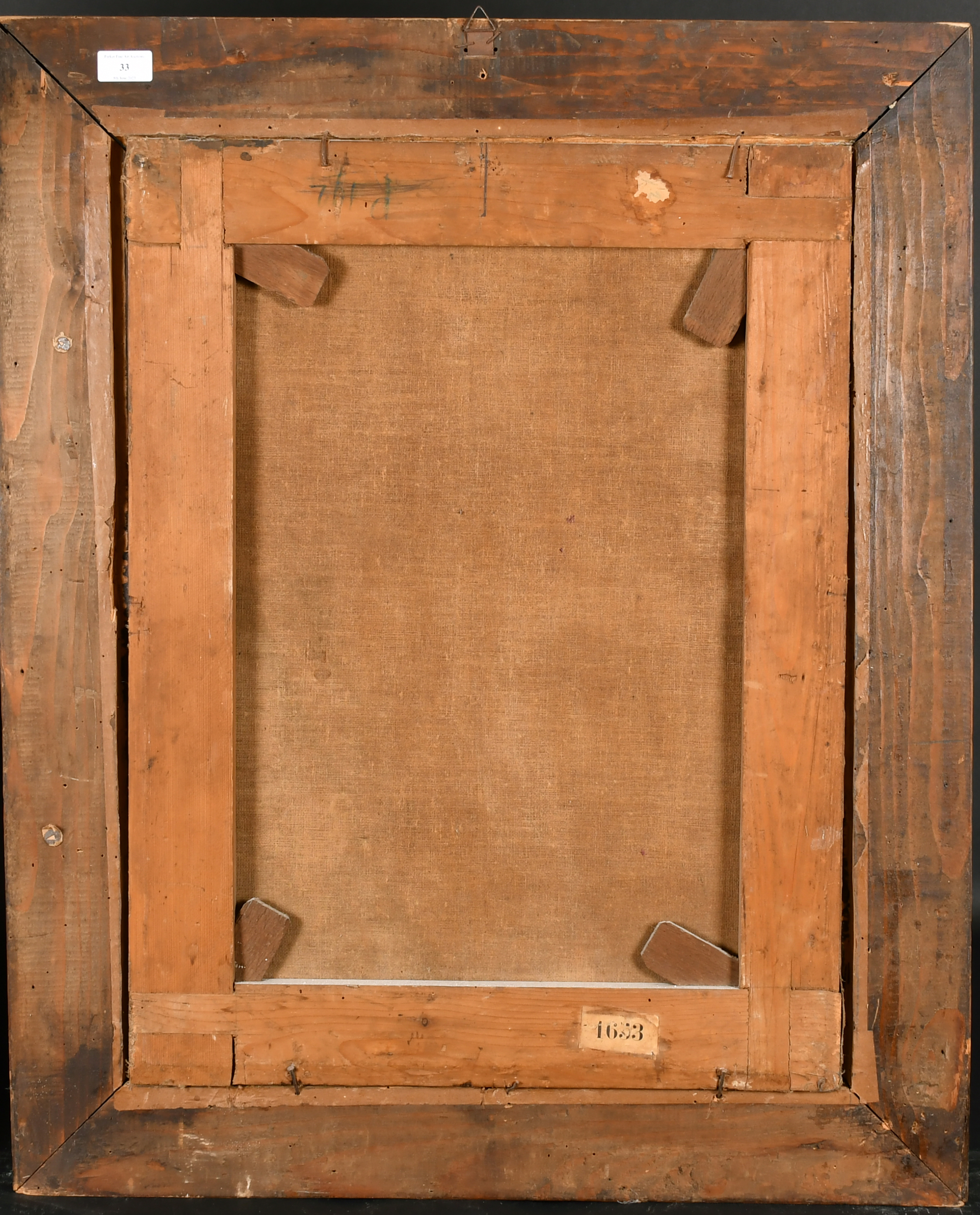 Early 18th Century Italian School. Salvator Mundi, Oil on canvas, In a stripped carved wood frame, 2 - Image 3 of 3