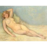 Paul Sieffert (1874-1957) French. "Reclining Nude", Oil on canvas, Signed, and signed and numbered 6