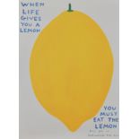 David Shrigley (1968- ) British. "When Life Gives You A Lemon, You Must Eat The Lemon, All of It