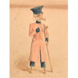 A Roberson (Late 19th Century) British. "I am a Soul of Wars", Watercolour, Signed with initials and