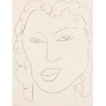 After Henri Matisse (1869-1954) French. "Head of a Woman", Lithograph, Numbered 241/250 in pencil, 1