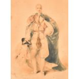 19th Century English School. Full Length Portrait of The Duke of Wellington, Watercolour, Unframed,