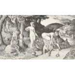 Edward Calvert (1799-1883) British. "The Brook", Print, Inscribed verso, 2" x 3.5" x (5.