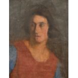 Early 20th Century English School. Bust Portrait of a Lady, Oil on canvas laid down, 18" x 13.75" (4