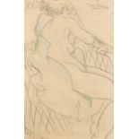 Charles Murray (1894-1954) British. A Reclining Nude, Pencil and crayon, Signed in pencil, 24.5" x 1