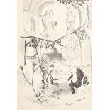 Seton McConnell (1918-1996) British A Garden Scene with Figures, Lithograph, Mounted unframed 16