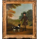 Circle of Charles Philips (1703-1747) British A Sportsman holding a Gun with a Dog by his Side,