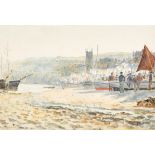 Thomas Marie Madawaska Hemy (1852-1937) British 'St Ives, Cornwall', Watercolour, Signed and dat