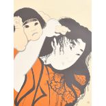 Mary Ford (1944- ) British "Homage to Utamaro", Screenprint, Signed, inscribed, numbered 4/15