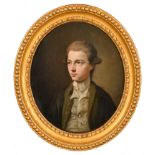 Attributed to Joseph Wright of Derby (1734-1797) British A Bust Portrait of Peter Wright, 1778,