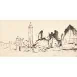 William Rothenstein (1872-1945) British A Set of Six Drypoints of 'Landscapes of the War' (1918-