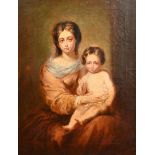 After Bartolome Esteban Murillo (1617-1682) Spanish. The Virgin and Child, Oil on canvas, 18" x 14"