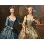 Thomas Bardwell (1704-1767) British A Double Portrait of Lady Sophia and Lady Charlotte Fermor,