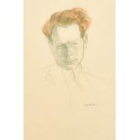 Ethel Gabain (1883-1950) French. Portrait of a Gentleman, Lithograph, Signed in pencil, 11.5" x