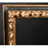 20th Century English School An Italian Style Carved Giltwood and Black Frame, rebate 39.5" x