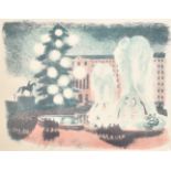 Clodagh Hope Knox Sparrow (1905-1957) British "Carols in Trafalgar Square", Lithograph, Mounted,