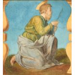 After Andrea del Sarto (1486-1531) Italian. A Kneeling Saint, Watercolour, Inscribed verso, 7" x