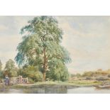 William Callow (1812-1908) British. A River Scene, Watercolour, Inscribed on mount, 9" x 12.75" (