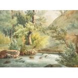 19th Century English School. A River in Spate, Watercolour, 6.5" x 8.5" (16.5 x 21.6cm), together